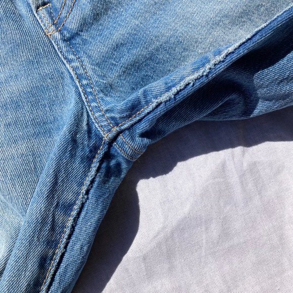 LEVI'S Wedgie Rough Tide High Rise Straight Leg Raw Hem Cropped Jeans, Size 25 - Picture 7 of 15